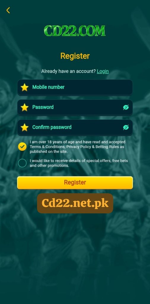 cd 22 register